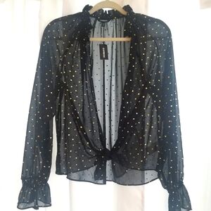 NWT Express Open Sheer Top